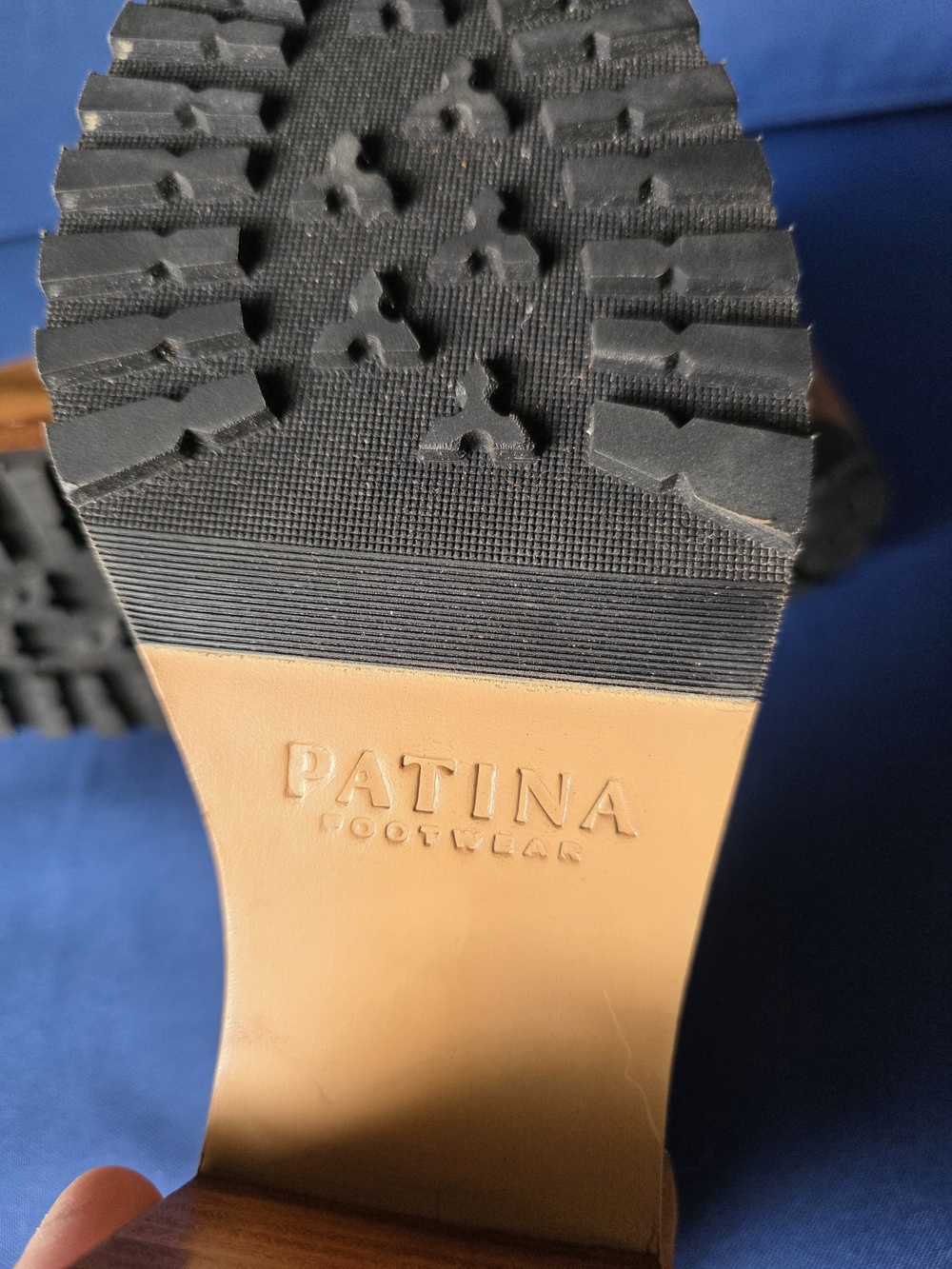 Patina Footwear Tan Suede Block Heel Ankle Strap Heels 9 - Picture 8 of 16